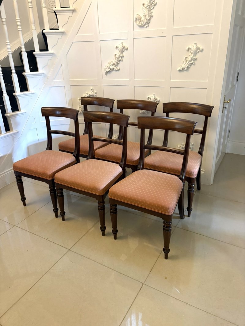 Antique Regency Set of Six Mahogany Dining Chairs - Image 2